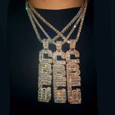 Moissanite Custom Name Pendant HipHop Jewelry